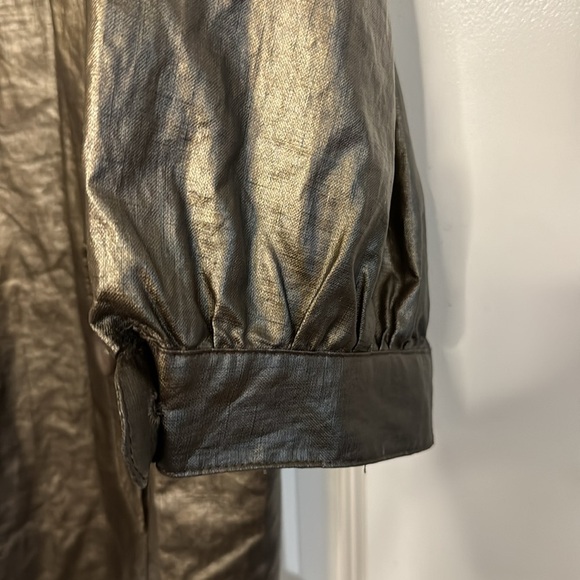 Chico's Bronze Shimmer Winchester Elbow Jacket Chico's - Picture 3 of 10